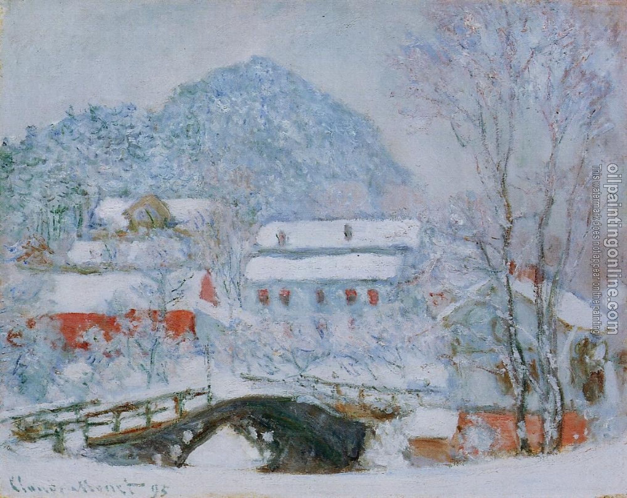 Monet, Claude Oscar - Sandviken Village in the Snow